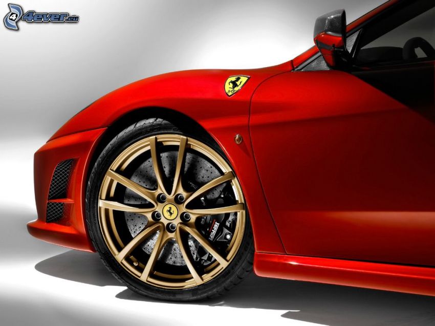 Ferrari, cerchione, freno, pneumatici a profilo ribassato
