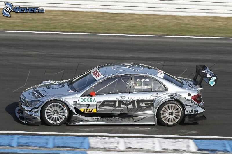 Mercedes-Benz C63 AMG, auto da corsa, velocità, circuito da corsa