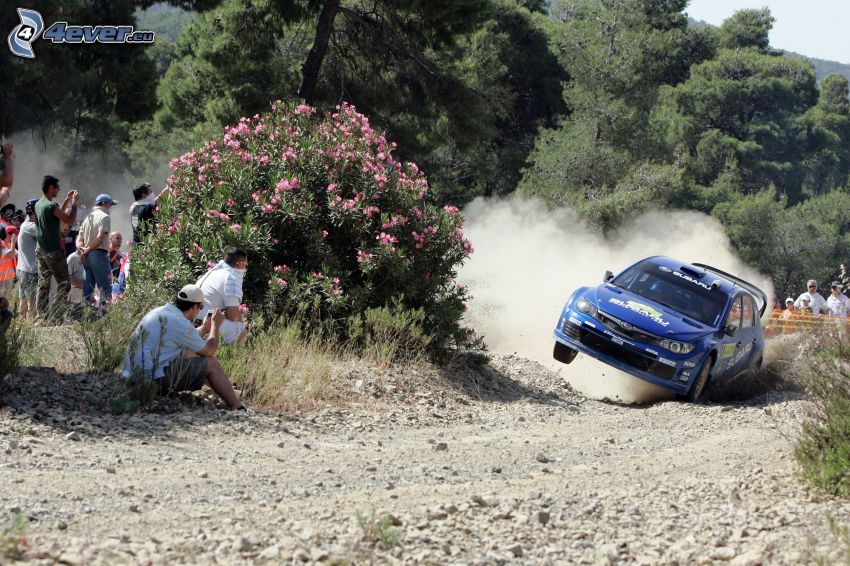Subaru Impreza WRC, drifting, gara