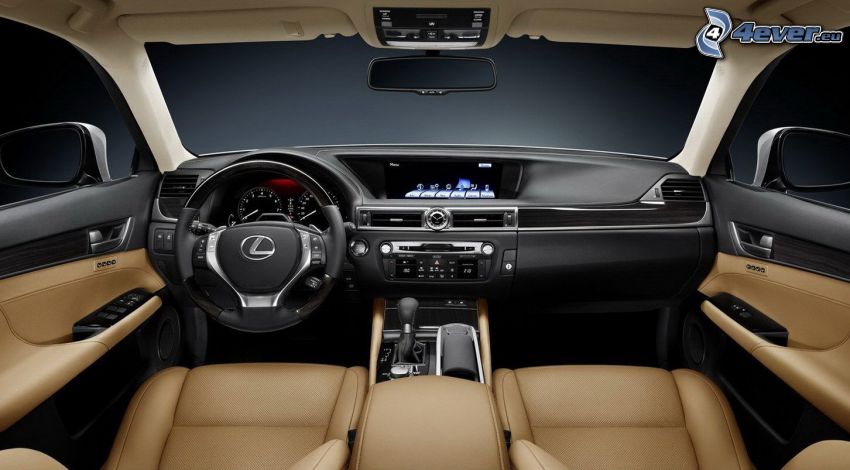 Lexus GS 350, volante, cruscotto, interno