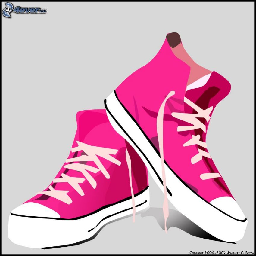 Converse, scarpe rosa