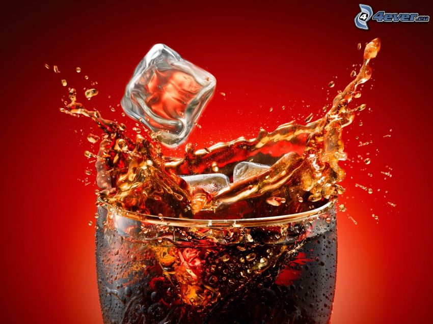 Coca Cola con ghiaccio