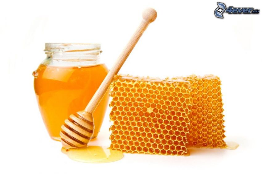 miele, cucchiaio per miele, cera d'api