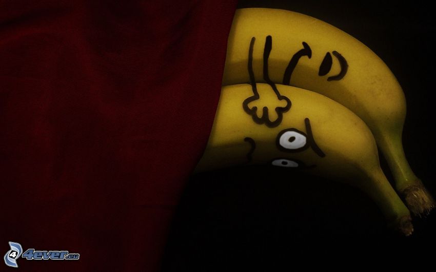banane, abbraccio