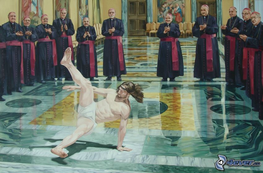 breakdance, Gesù, parodia