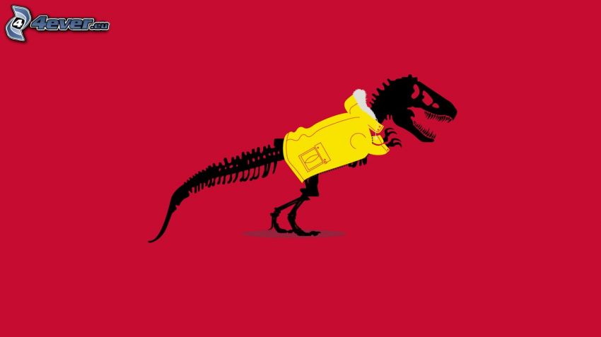 dinosauro, scheletro, giacca