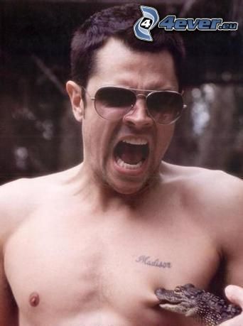 Johnny Knoxville, coccodrillo, capezzolo, jackass