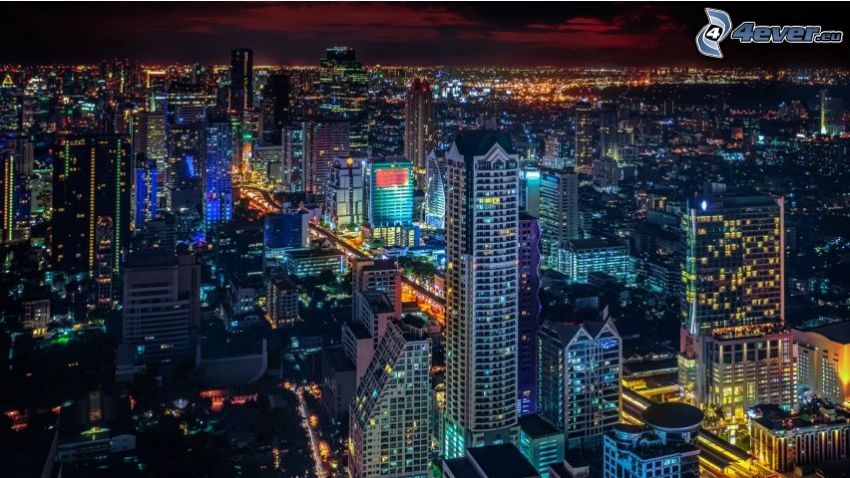 Bangkok, città notturno