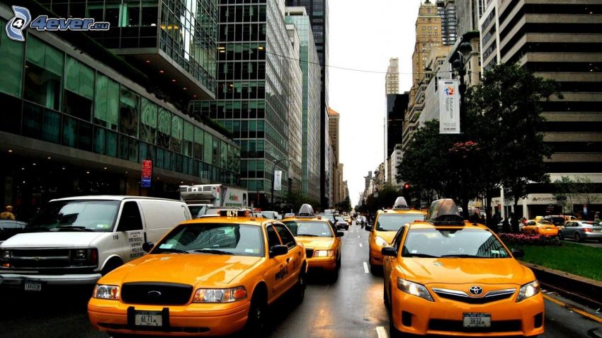 NYC Taxi, strade, New York
