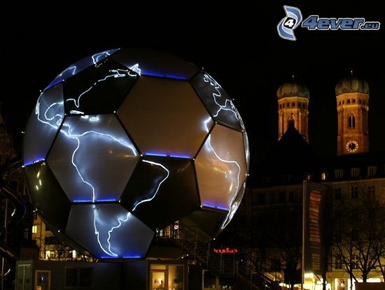 pallone da calcio, fulmini, Monaco di Baviera