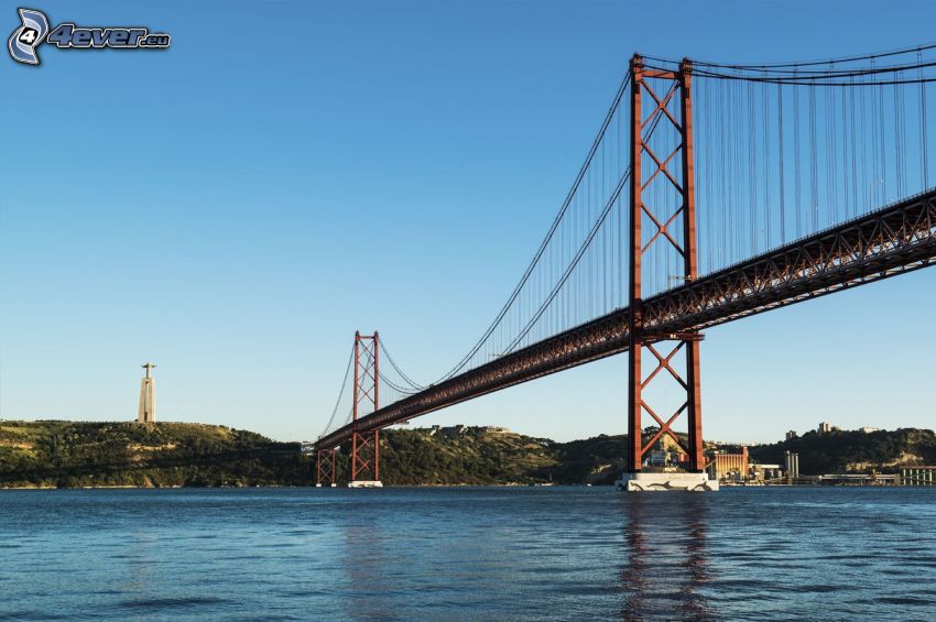 25 de Abril Bridge, croce, Lisbona