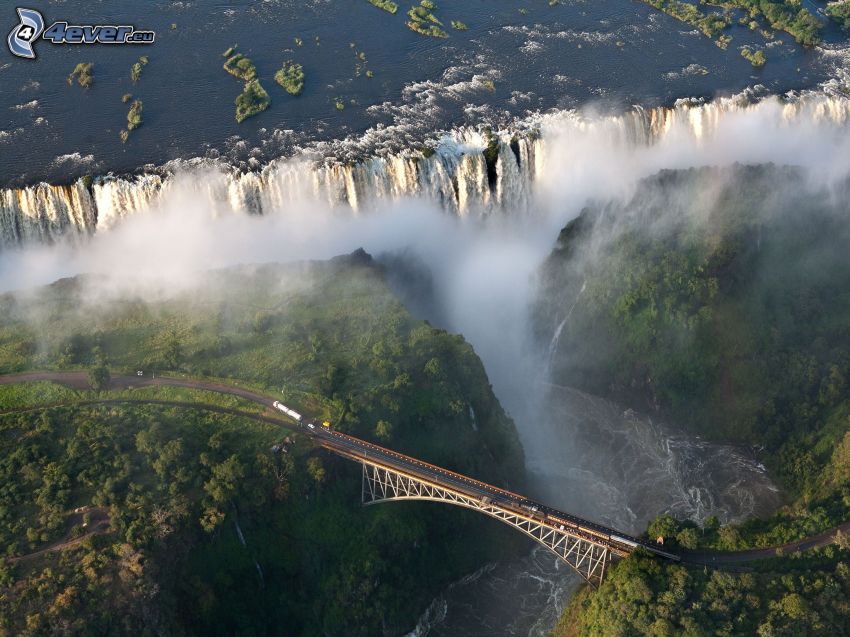 cascate di Victoria, Sud Africa, ponte