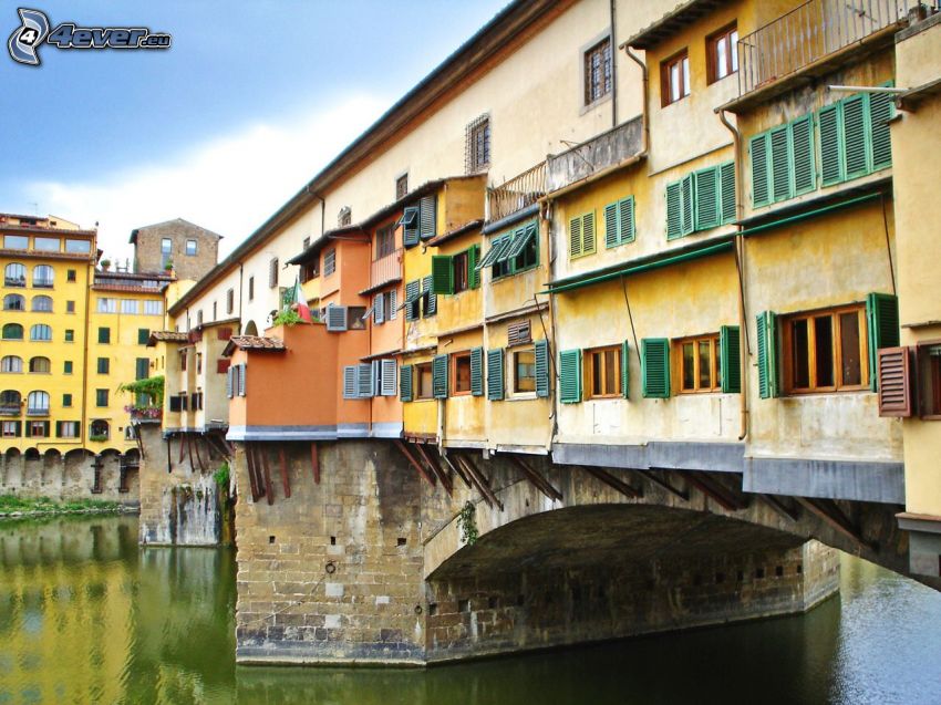 Ponte Vecchio, Firenze, Arno, il fiume, ponte