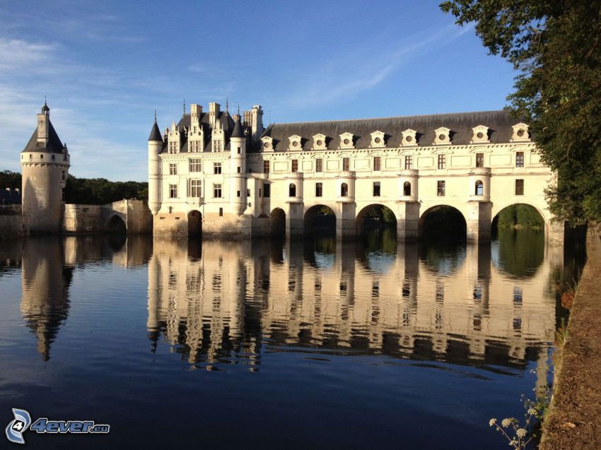 Château de Chenonceau, il fiume, riflessione