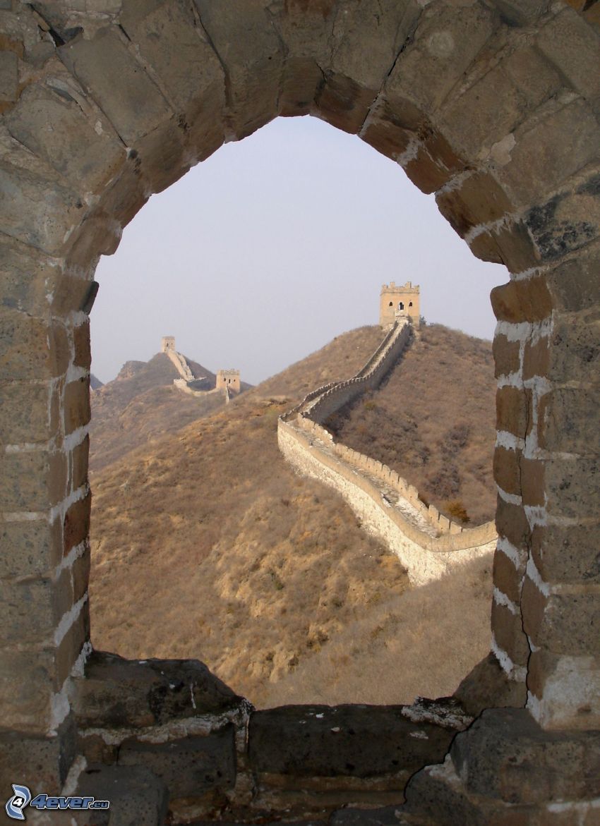 Grande muraglia cinese, finestra antica