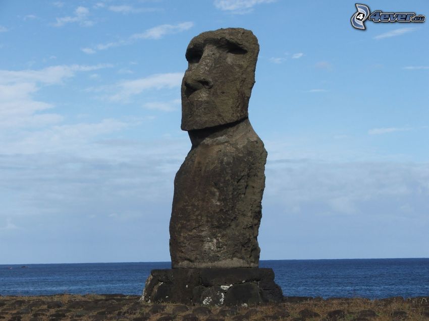 isola di pasqua, statua