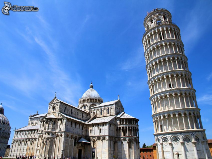Torre pendente di Pisa, Battistero a Pisa