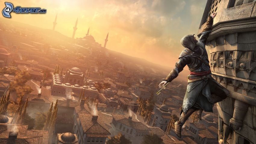Assassin's Creed, tramonto sopra una città