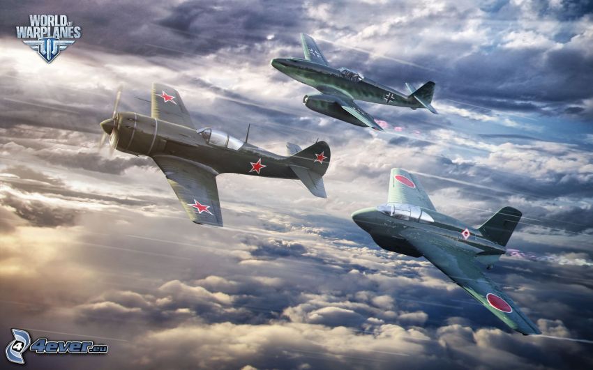 World of warplanes, aerei, sopra le nuvole