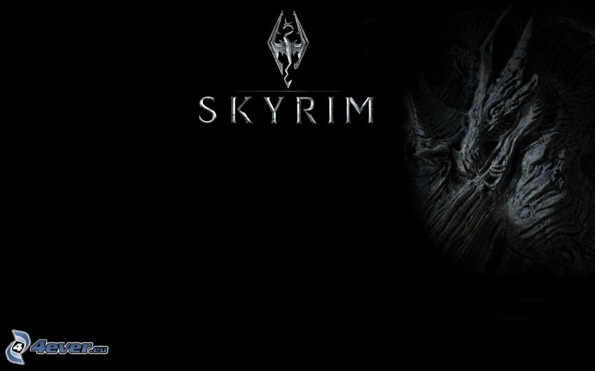 The Elder Scrolls Skyrim, sfondo nero