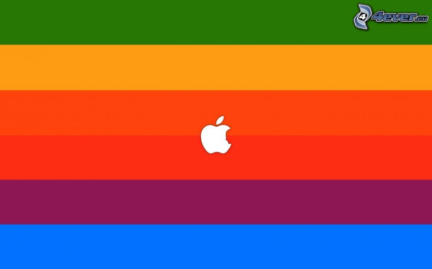Apple, strisce di arcobaleno