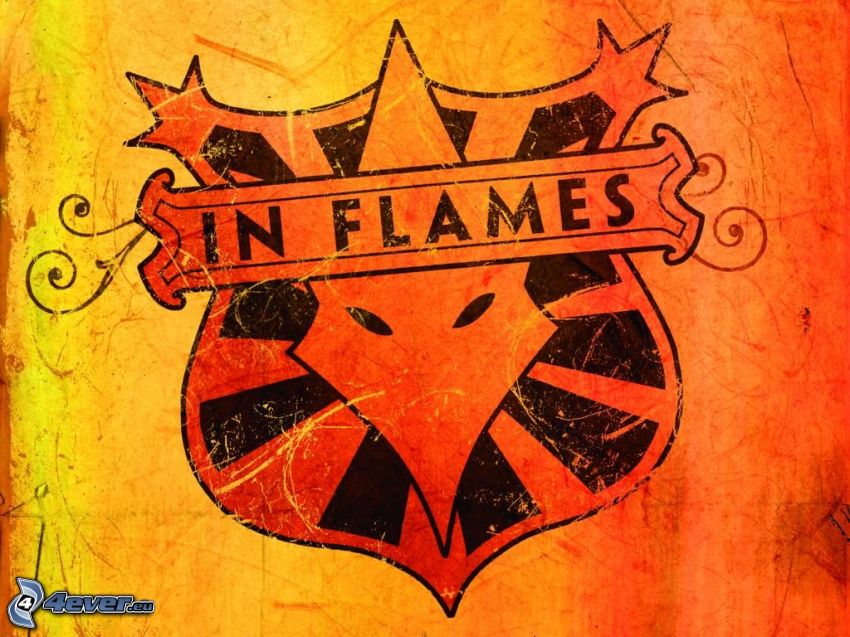 in flames, emblema