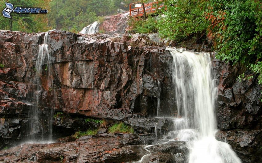 cascate, rocce