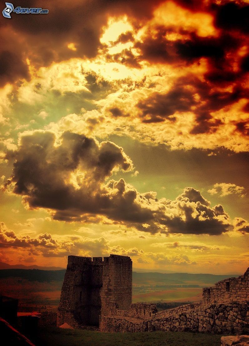 nuvole, Castello di Spiš