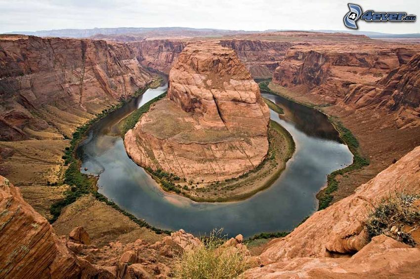 Horseshoe Bend, Grand Canyon, cannone, il fiume
