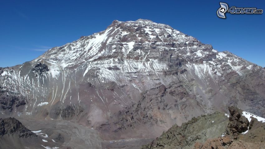 Aconcagua, montagna rocciosa