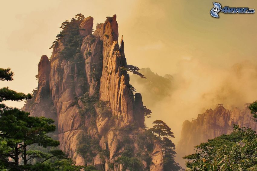 Huangshan, montagne rocciose