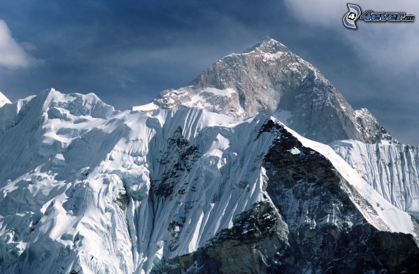 Mount Nuptse, montagne innevate, Nepal