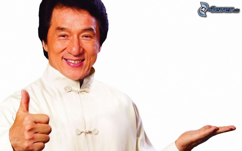 Jackie Chan, pollice in alto
