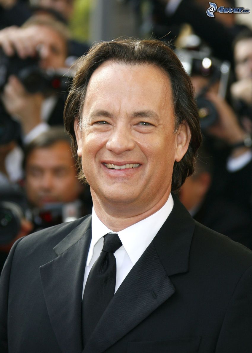 Tom Hanks, sorriso, uomo in abito