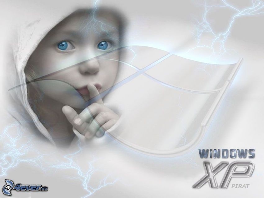 bambino con gli occhi blu, Windows XP