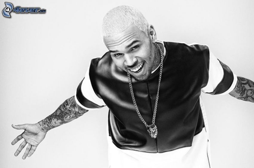 Chris Brown, foto in bianco e nero