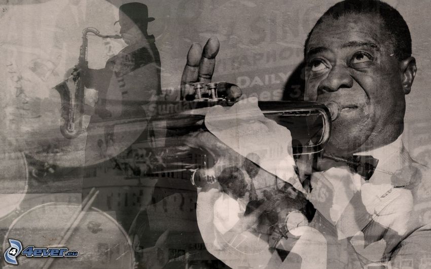 Louis Armstrong, Jazz, sassofono, tromba