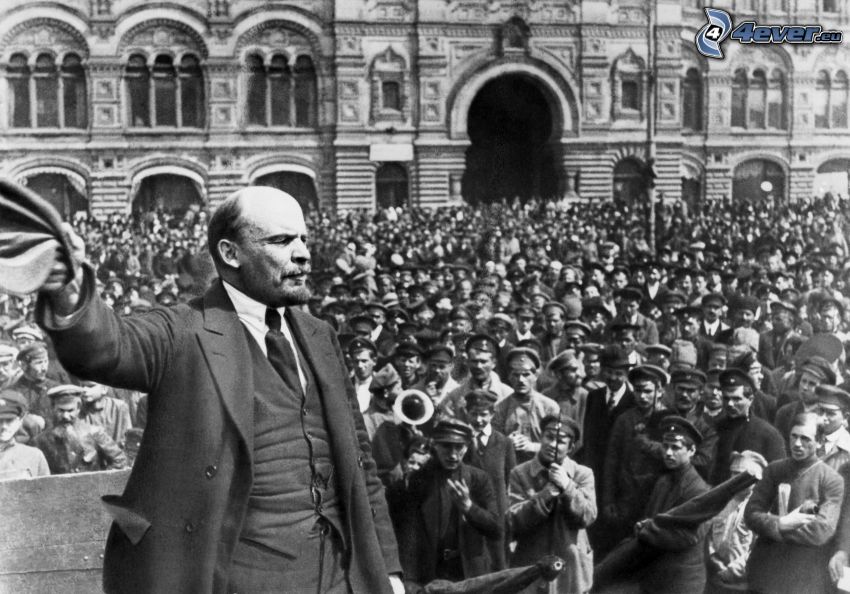 Vladimir Lenin, folla, il comunismo
