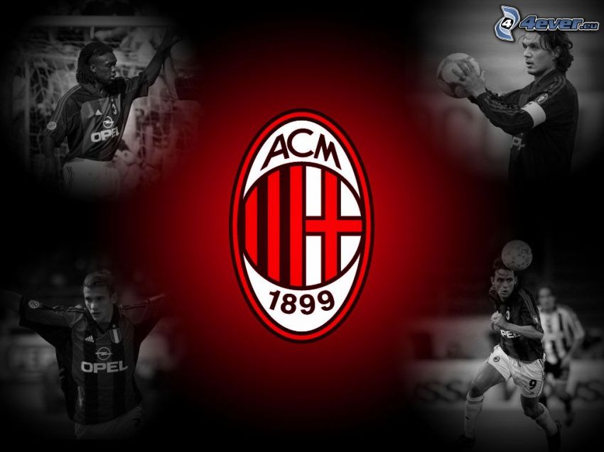 AC Milan, logo, emblema, giocatore, calciatore