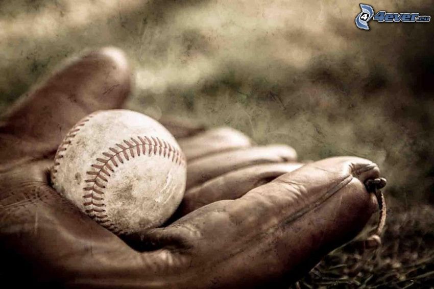 palla da baseball, guanti