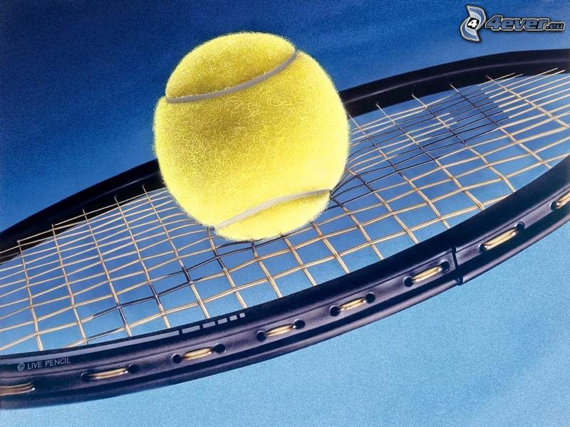 tennis, racchetta, palla
