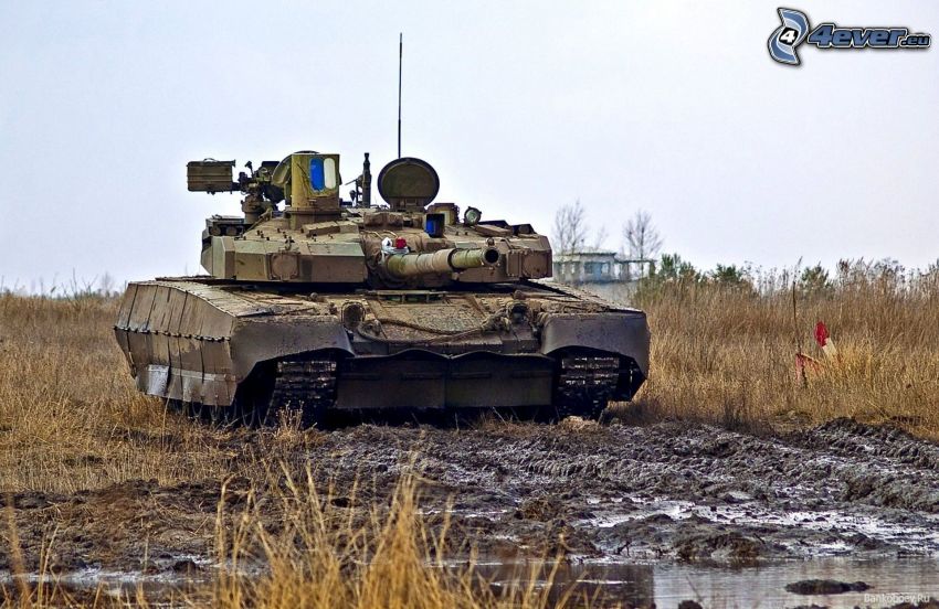 T-84, carro armato, fango