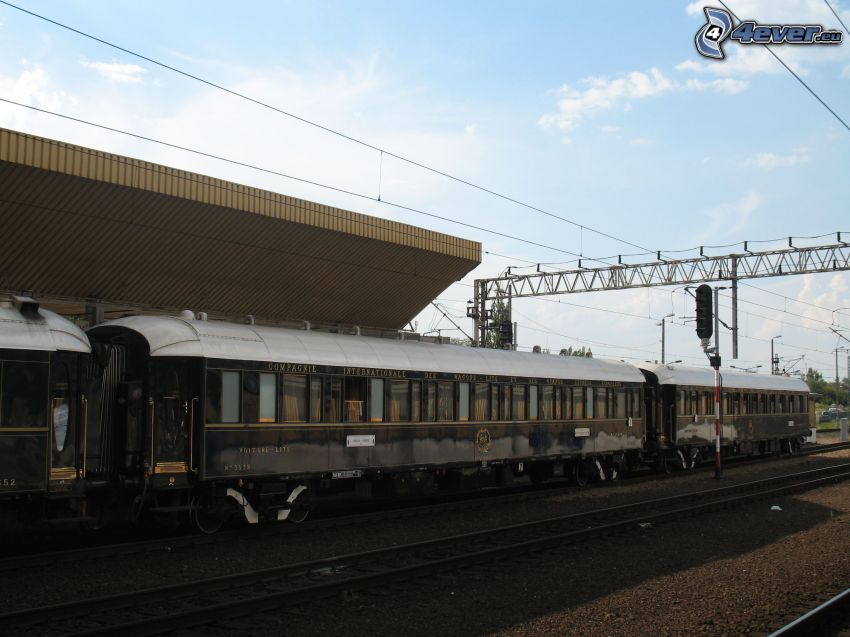 Orient Express, carri storici, Pullman, stazione ferroviaria, Cracovia