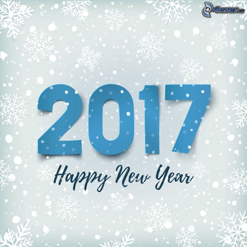 2017, Felice anno nuovo, happy new year, fiocchi di neve
