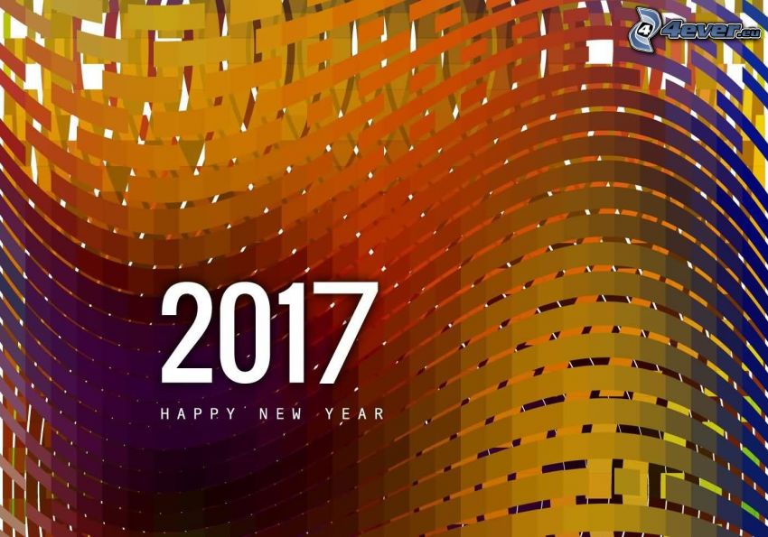 2017, Felice anno nuovo, happy new year, onde colorate
