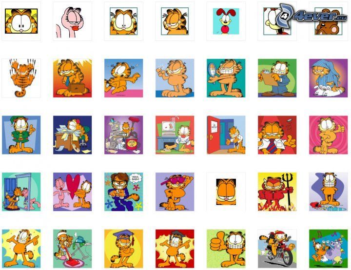 Garfield, rajz, kandúr, képregény