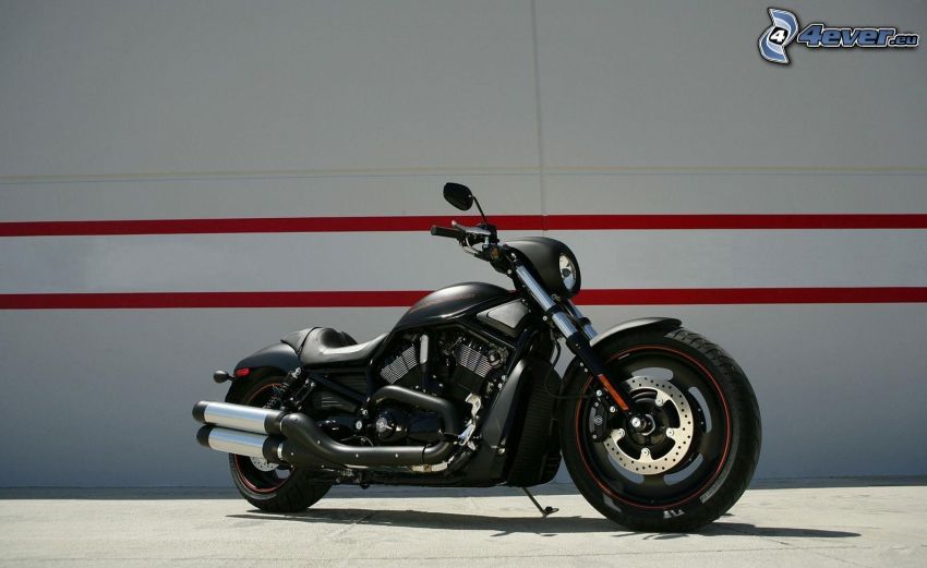 Harley-Davidson, fal, piros vonalak