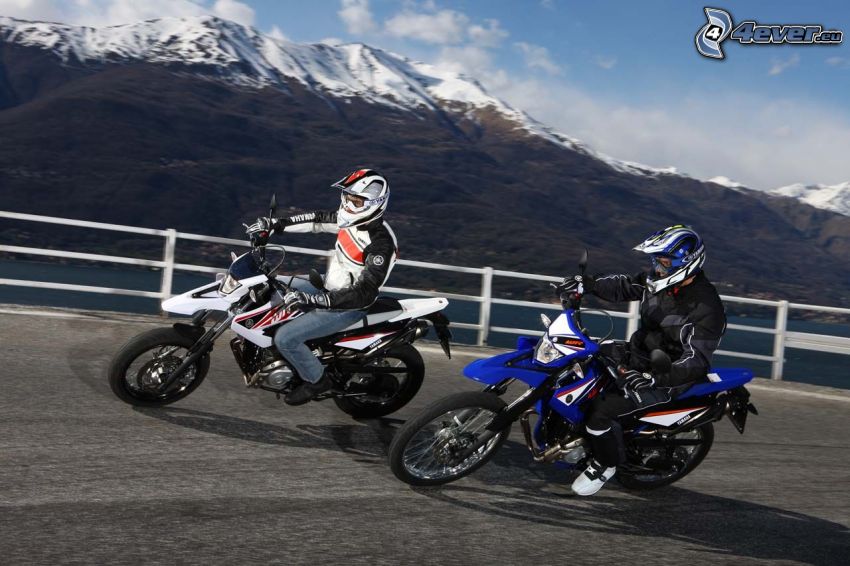 motocross, kanyar, Yamaha WR125, hegyvonulat