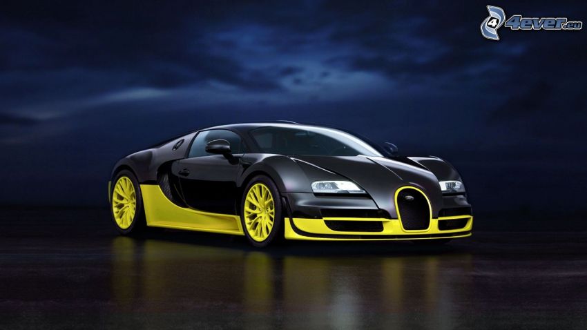 Bugatti Veyron, éjszaka