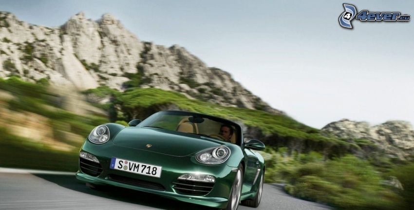 Porsche Boxster, kabrió, sebesség, sziklák
